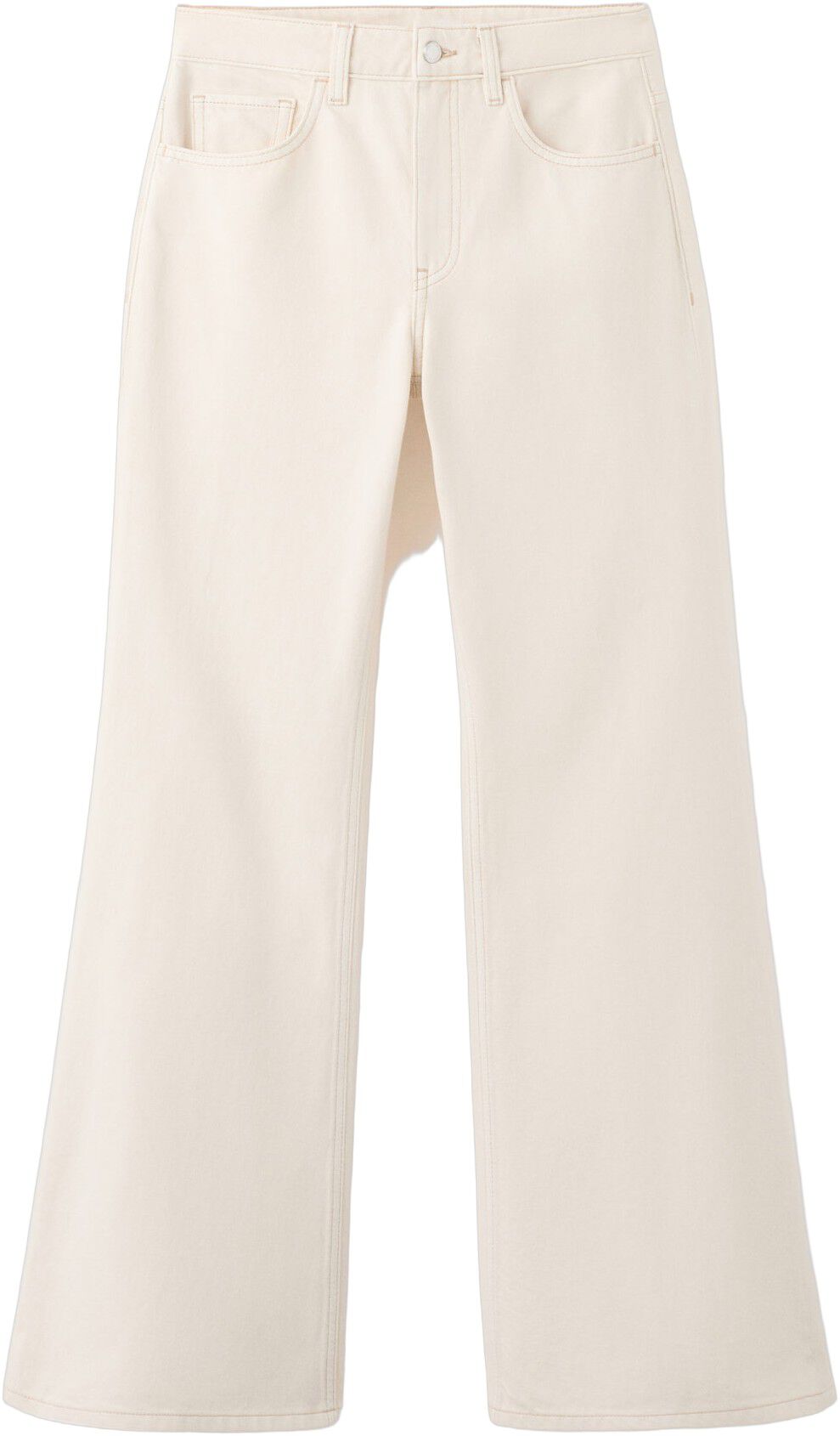 Mid-rise flared jeans