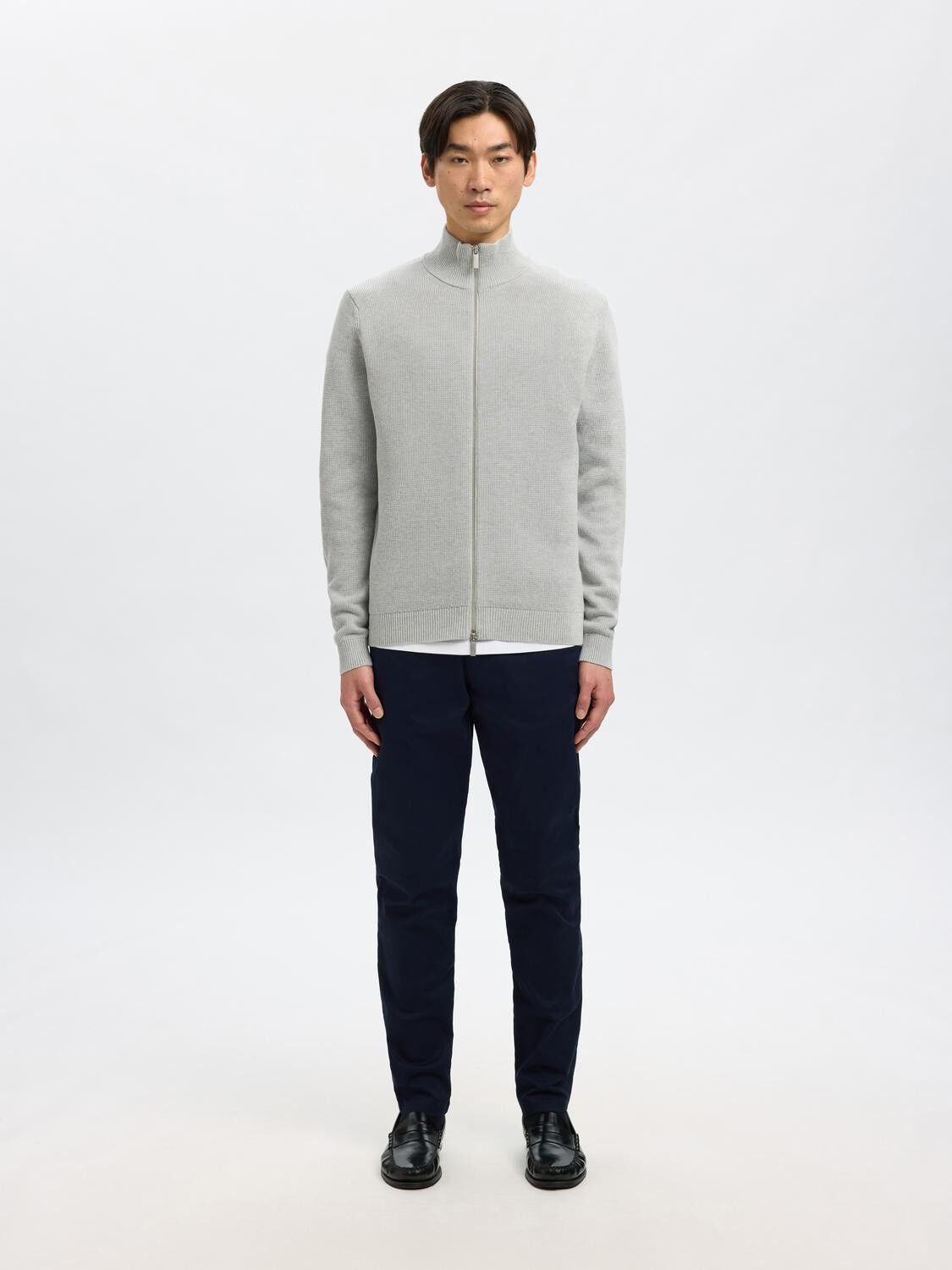 Slmdane Ls Knit Structure Full Zip Noos