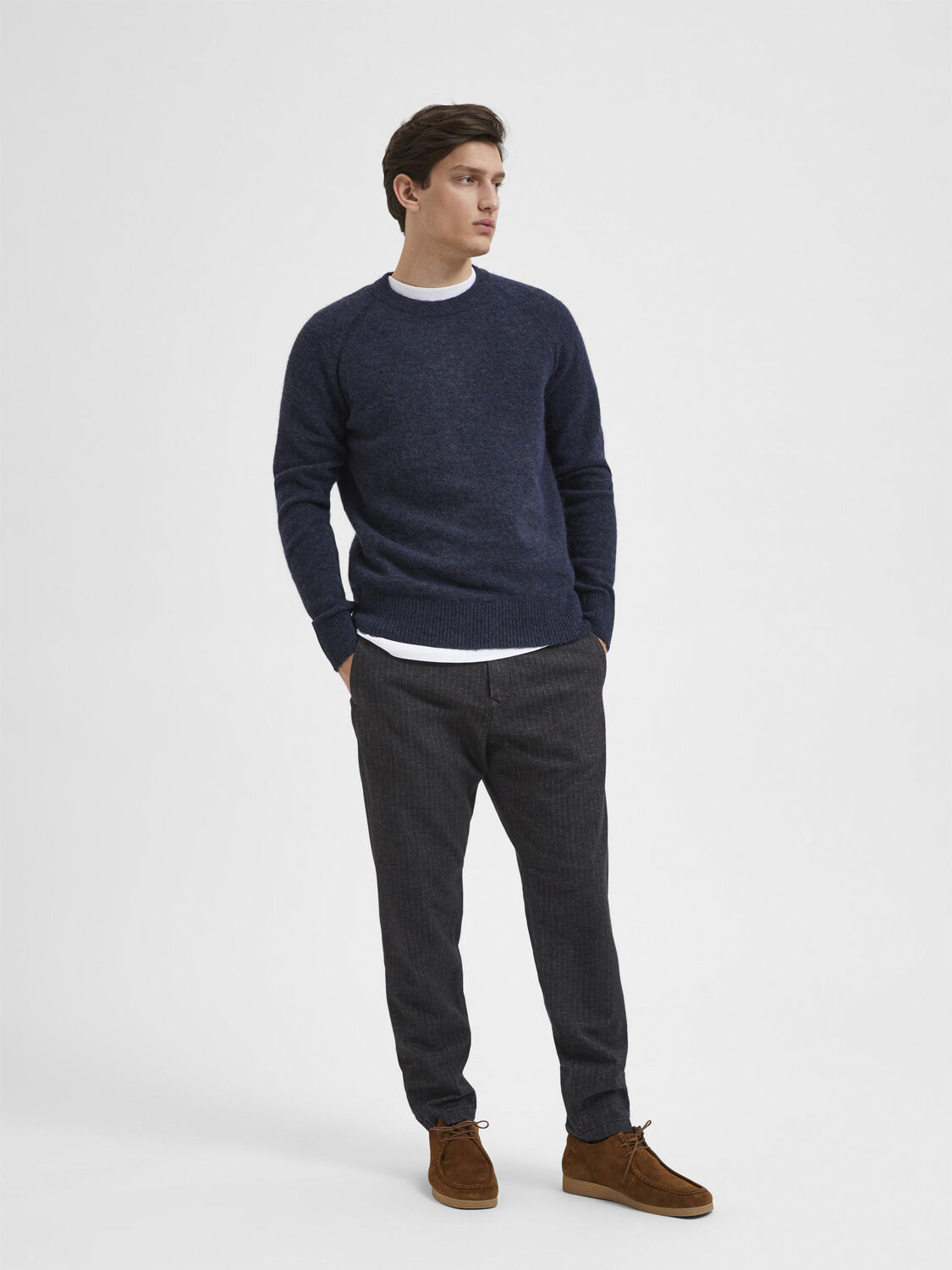 Slhrai Ls Knit Crew Neck Noos