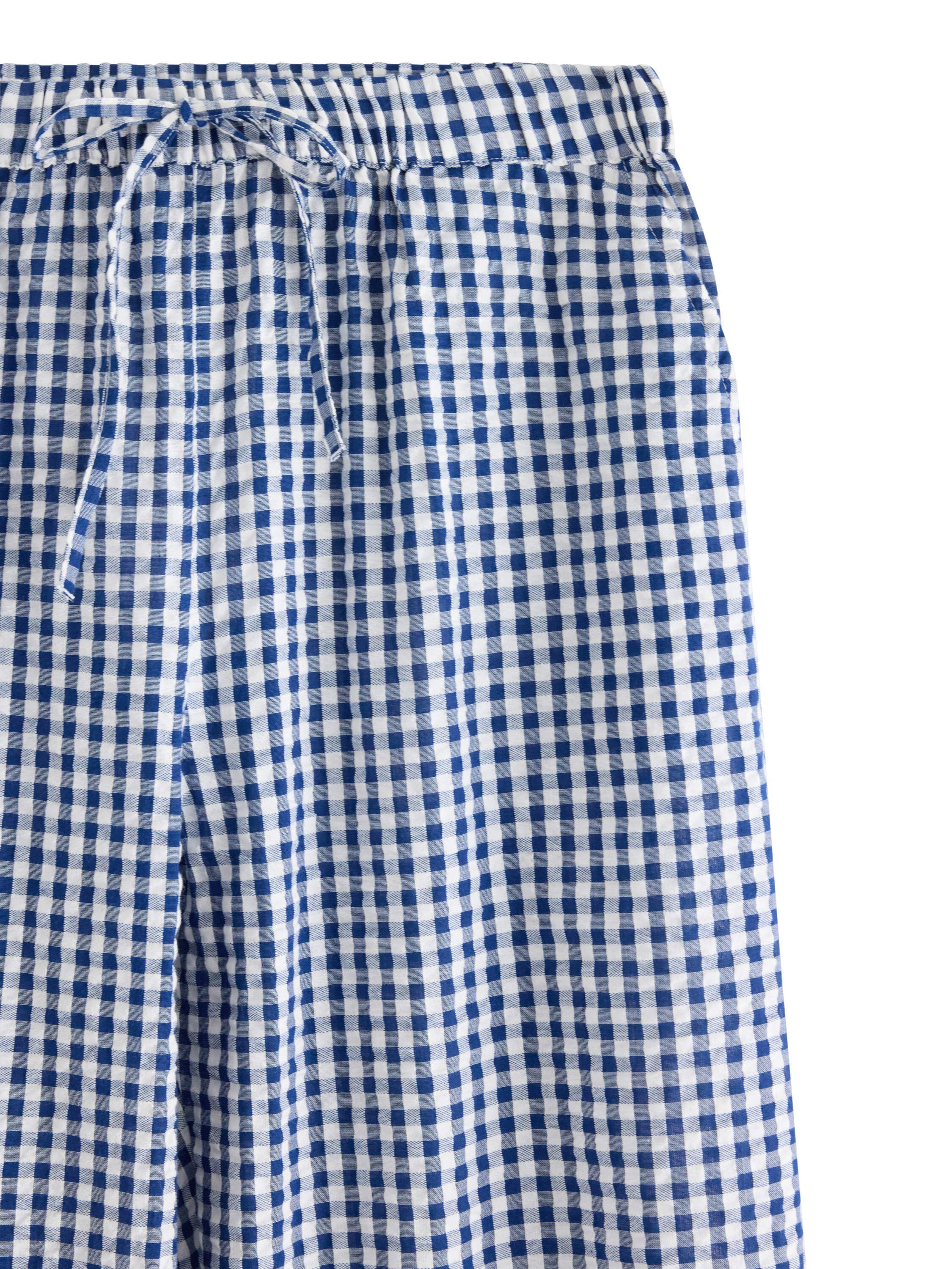 Pyjama trousers in soft seersucker