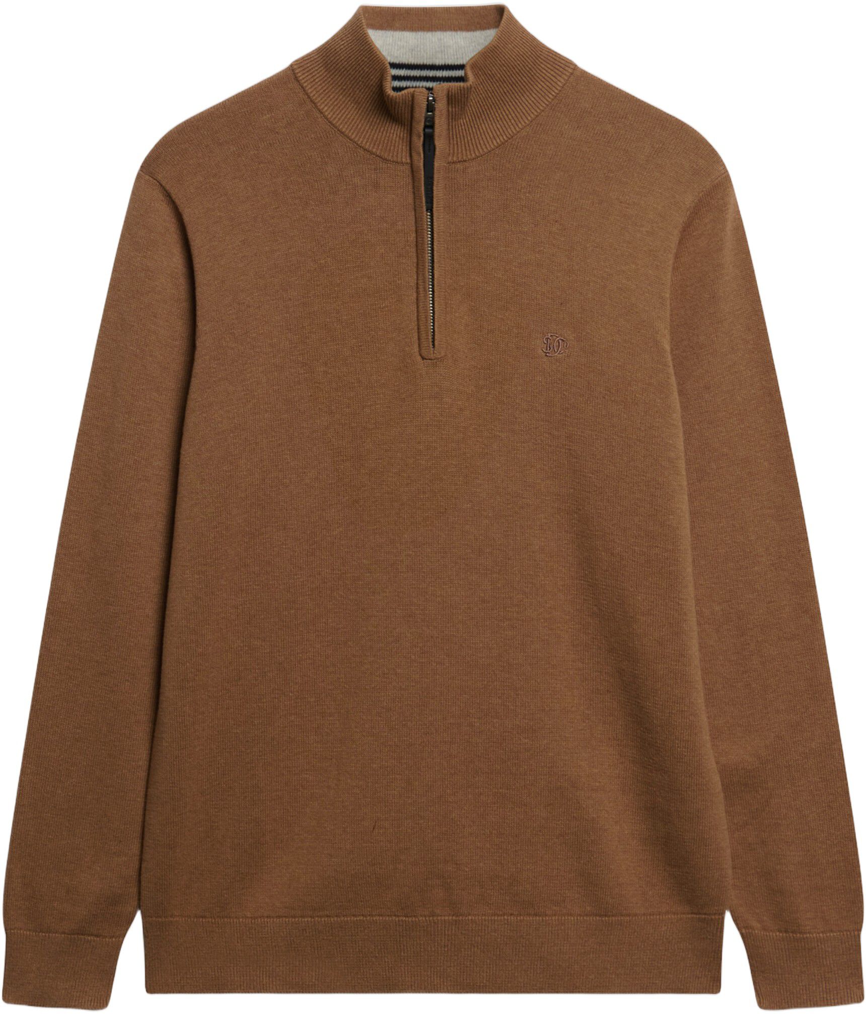 ESSENTIALS COTTON HALF ZIP
