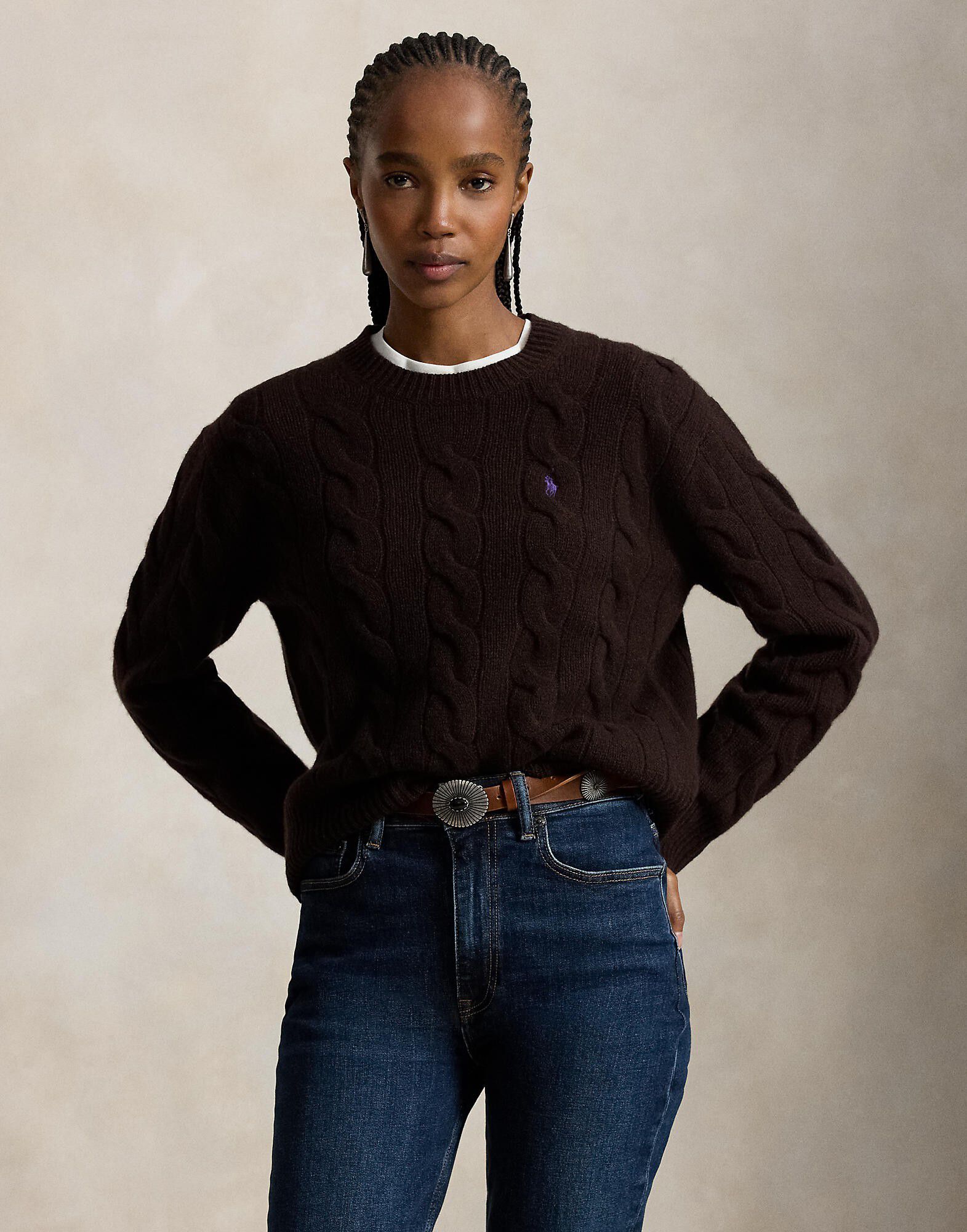 Cable-Knit Wool-Cashmere Sweater