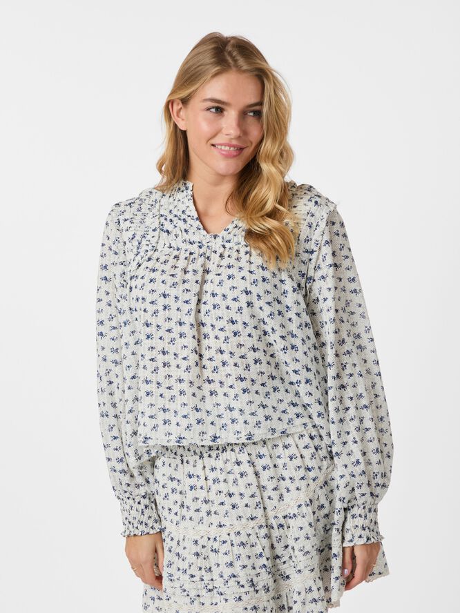 Nipoa Dot Flower Blouse