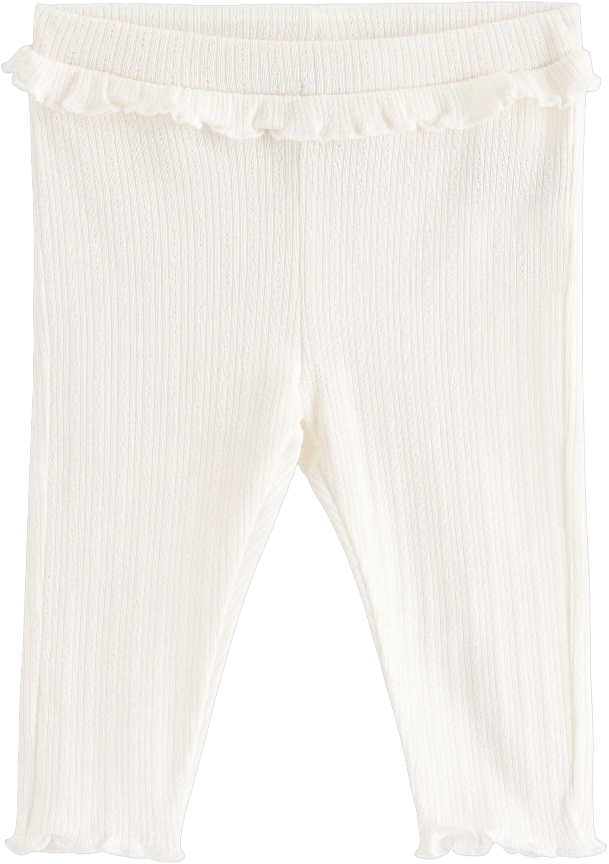 Ribbestrikket leggings i myk bomull