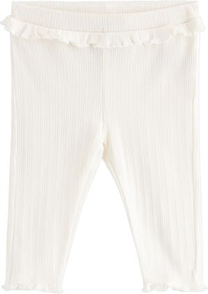 Ribbestrikket leggings i myk bomull