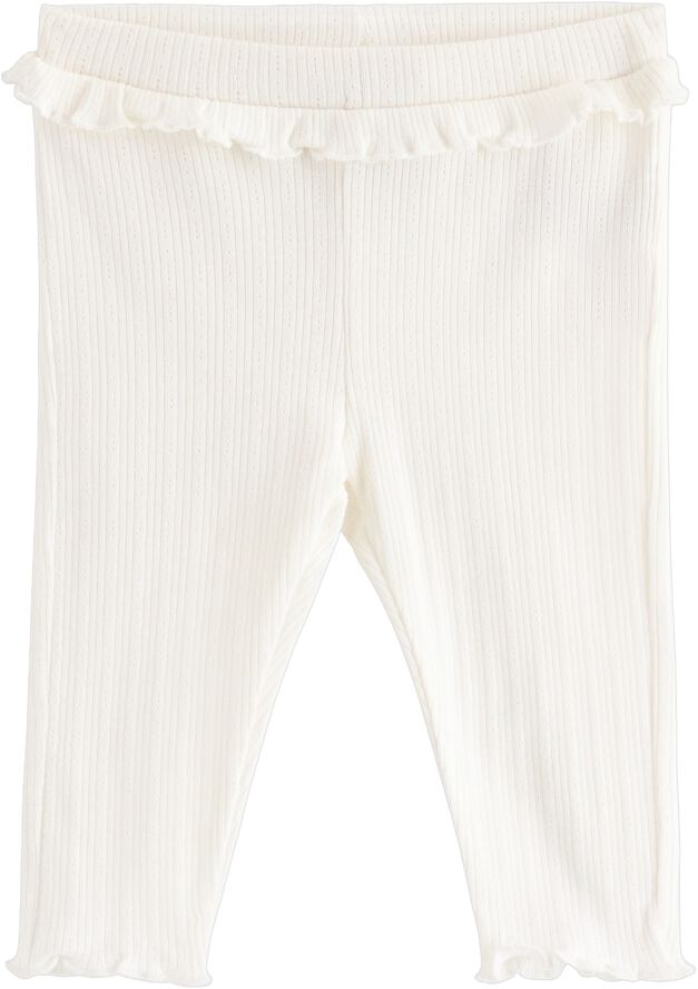 Ribbestrikket leggings i myk bomull