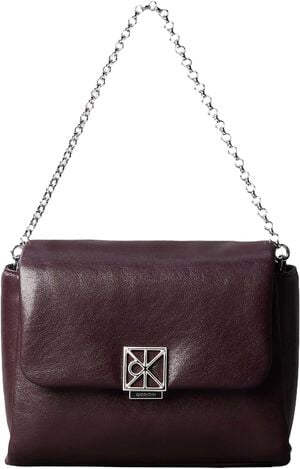 Padded Emblem Hardware Crossbody Bag