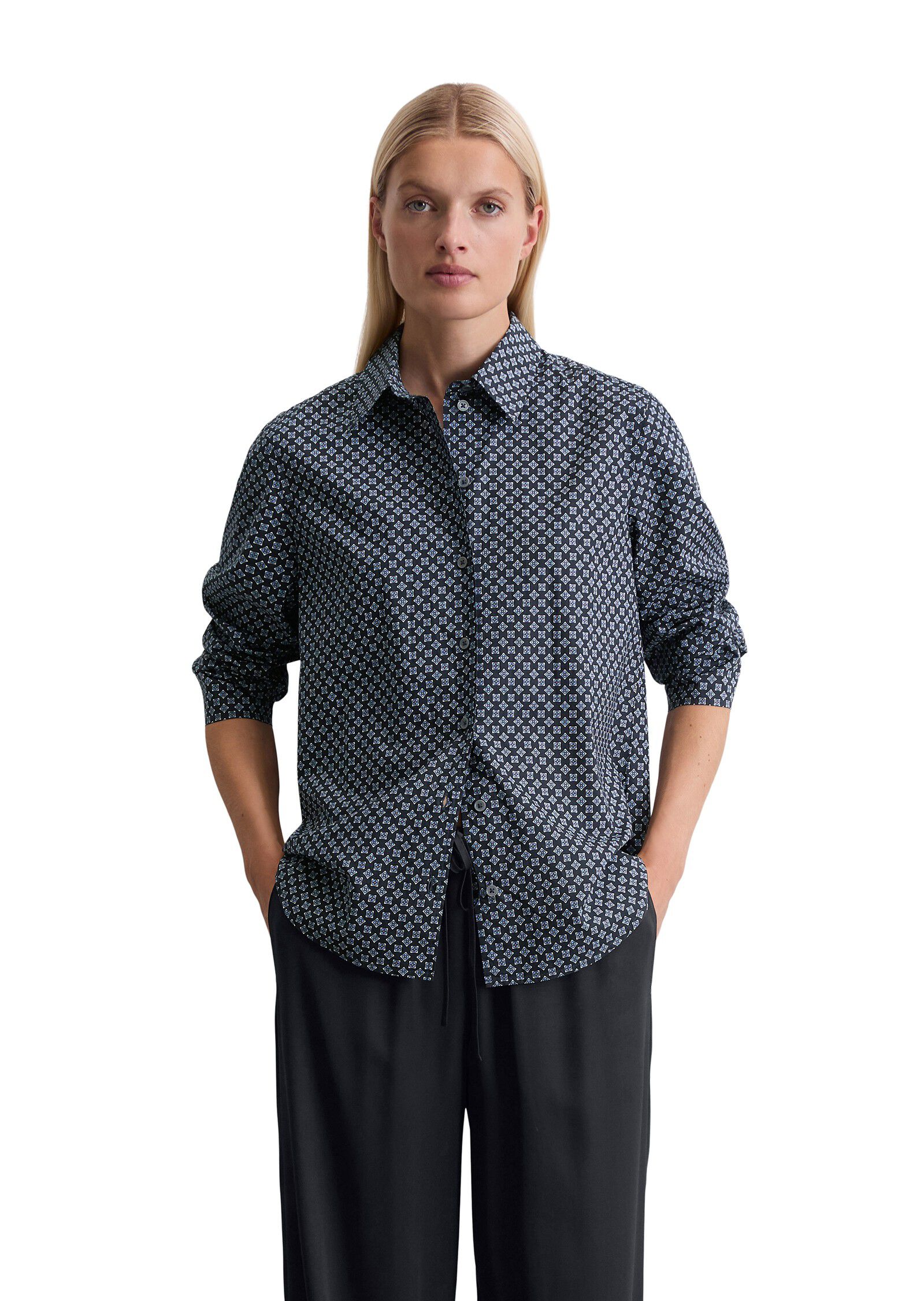 Blouse, casual fit, a-shape, longsl