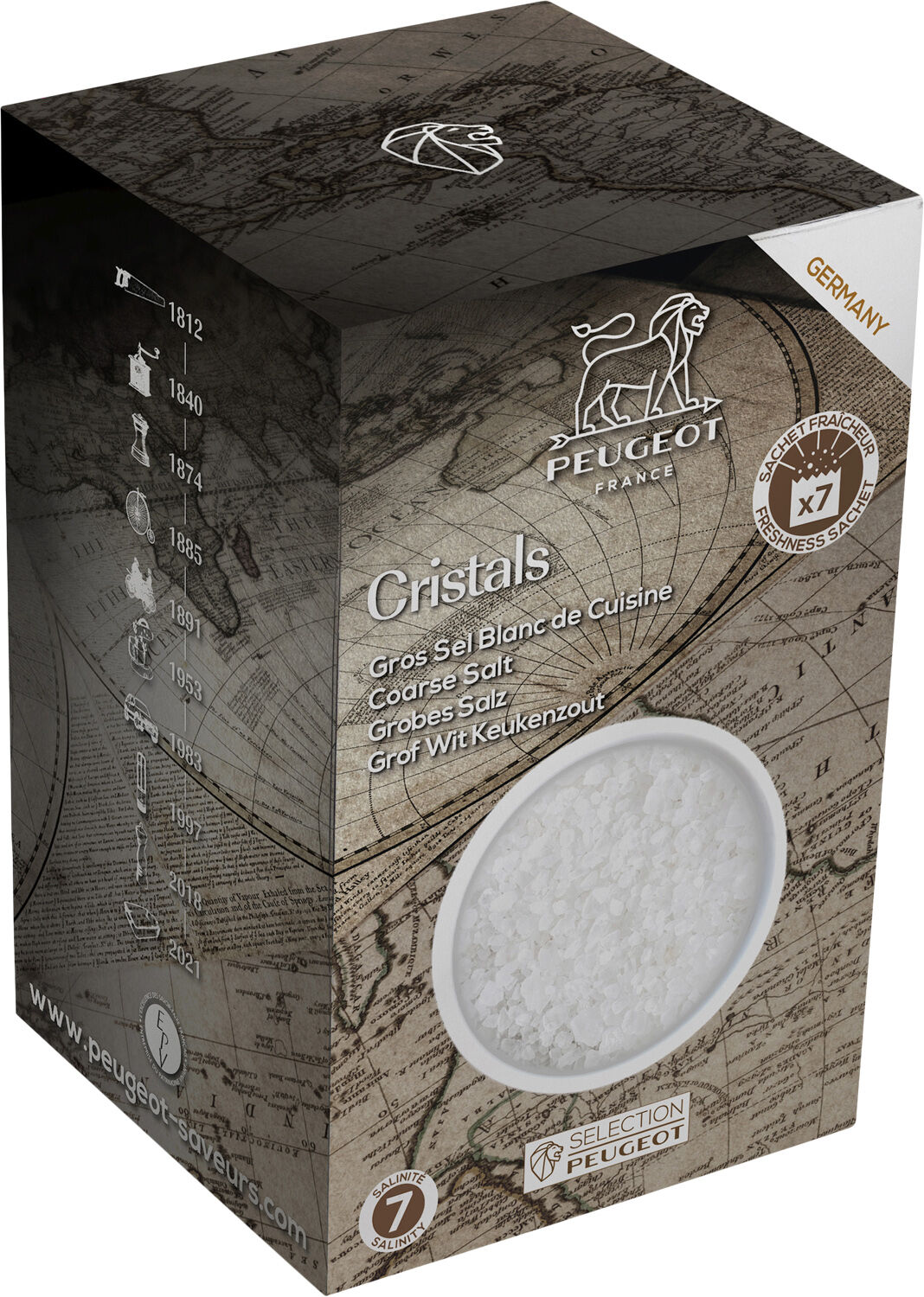 Grovt vitt stensalt 350 gram - 7 p&aring;sar &agrave; 50 gram