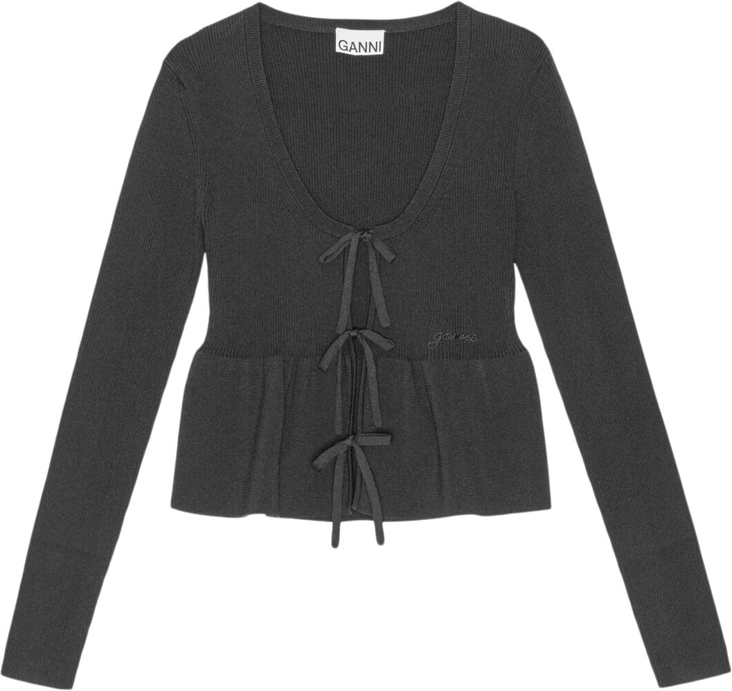 Melange Rib Knit Cardigan