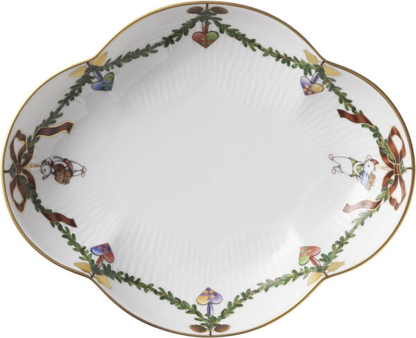 Stjerne Riflet jul fad 17,5cm