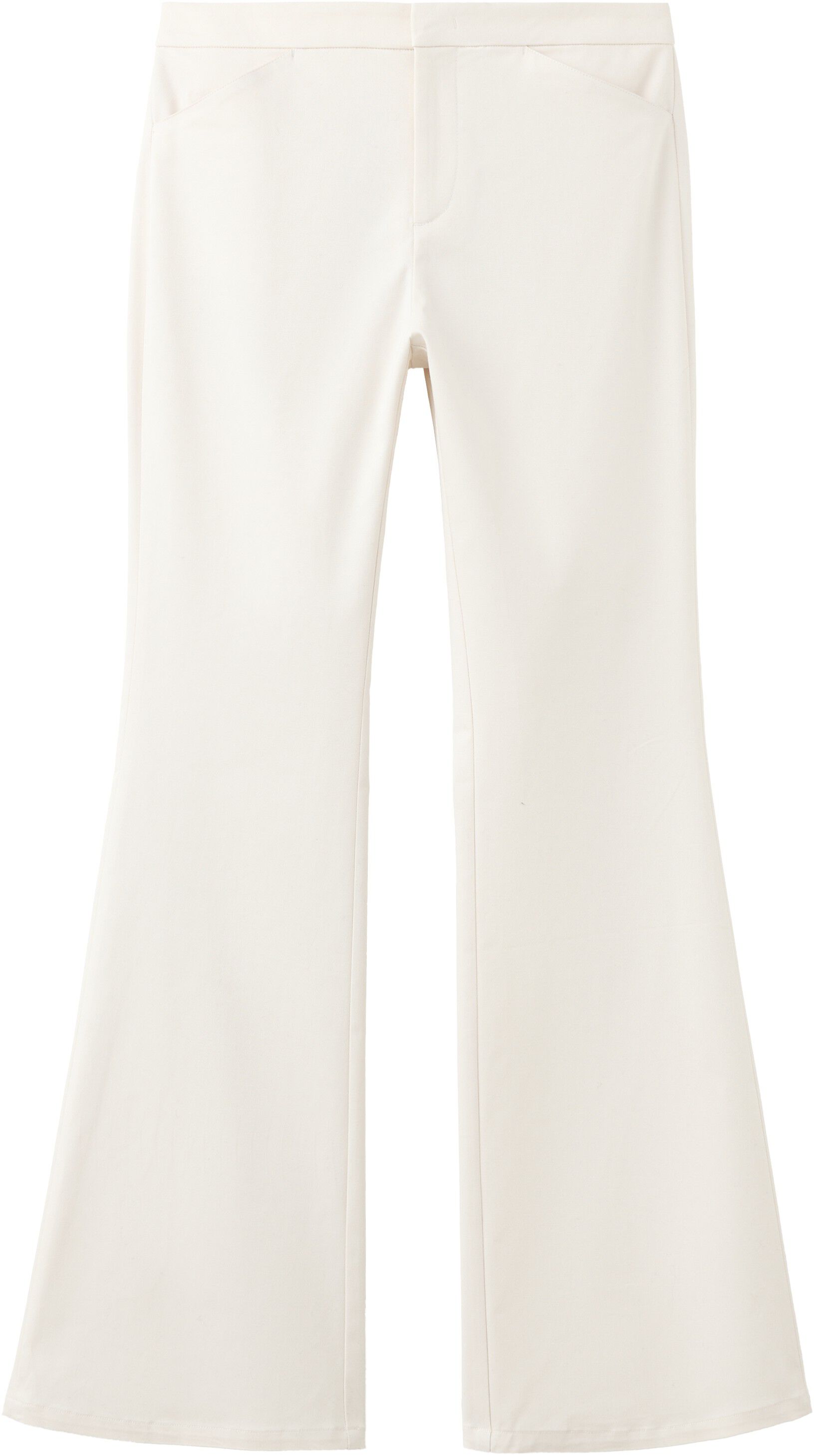 High-waisted flared trousers
