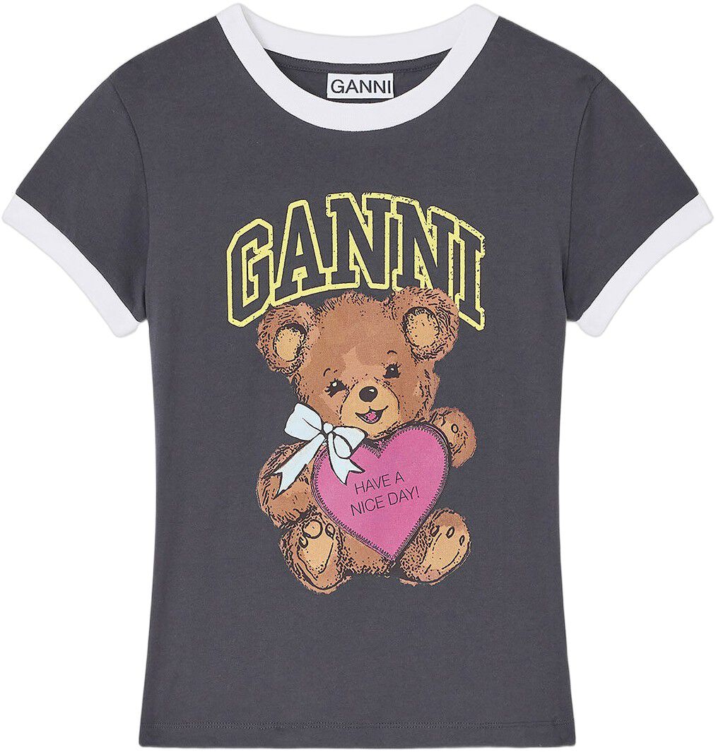 Basic Cotton Jersey Bear Fitted T-s