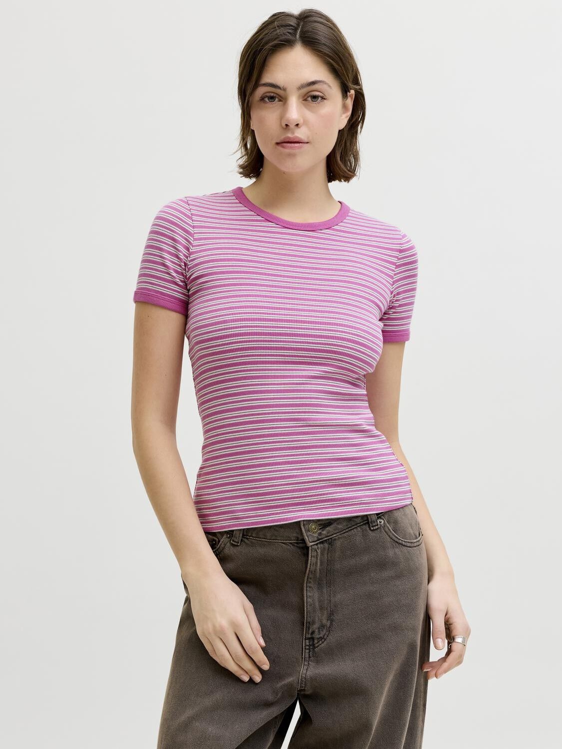 Jxfrankie Str Ss Stripe Tee Jrs