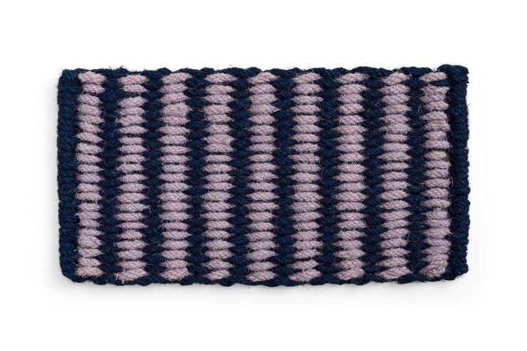 Coco Door Mat-Stripe Wide-Lavender and navy