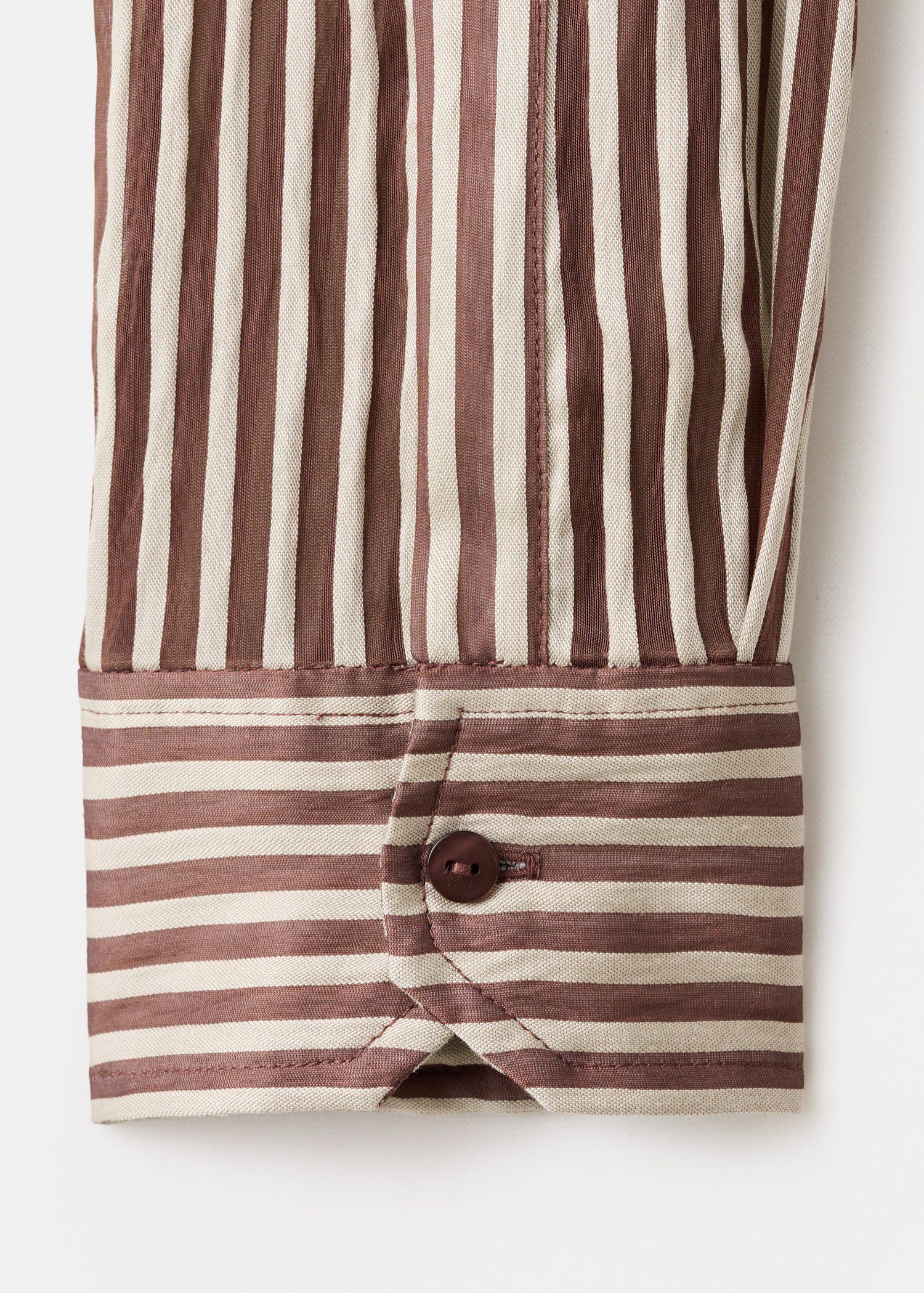 Striped blouse with bow tie neck