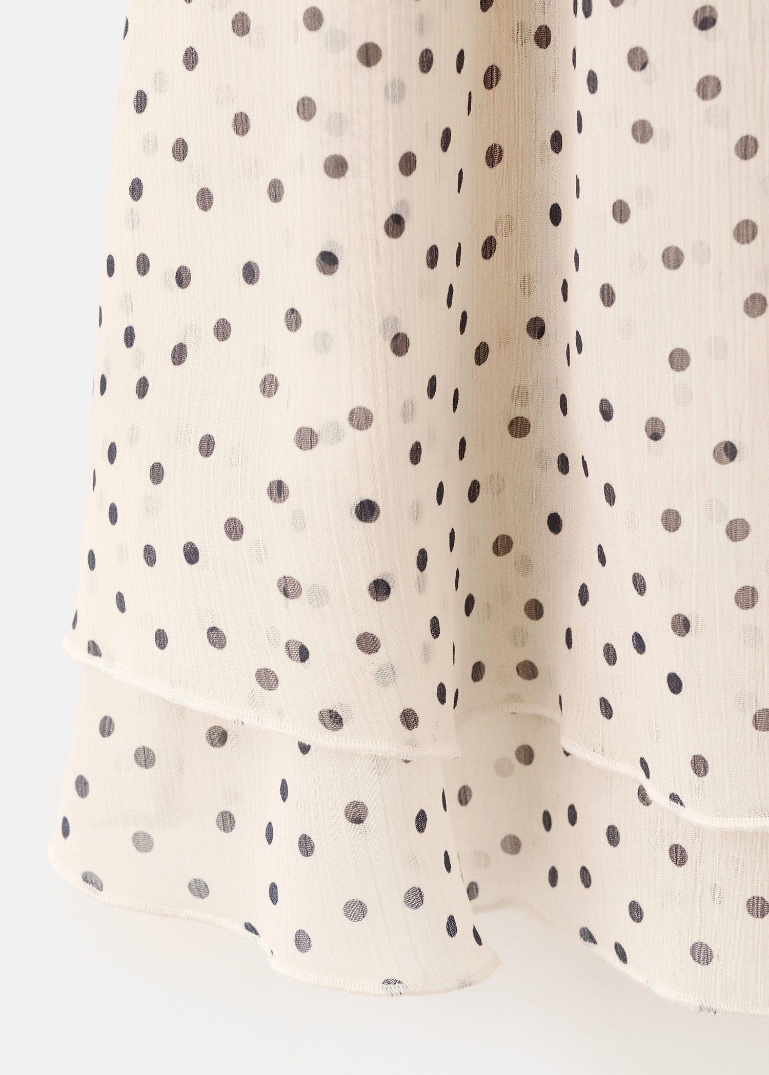 Bow polka-dot blouse