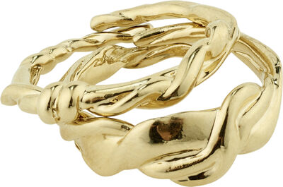 SUN recycled ring, 2-in-1 set, gold-plated