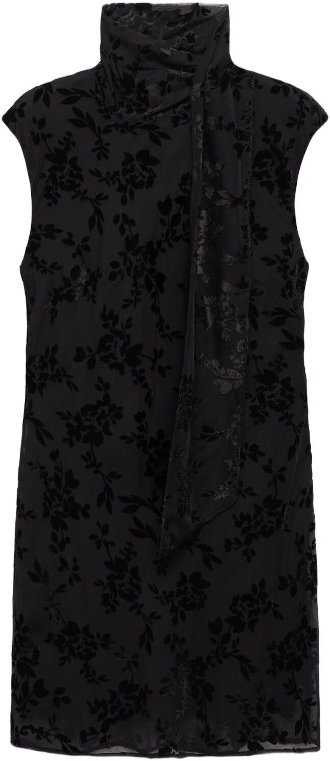Floral jacquard foulard dress