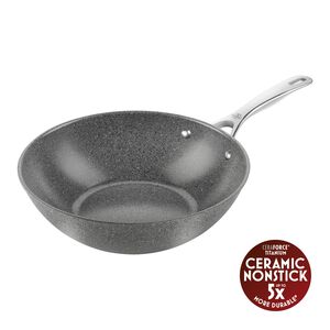 Salina Ceramic Wok, 30 cm, Aluminum, Titanf&ouml;rst&auml;rkt keramisk non-stick