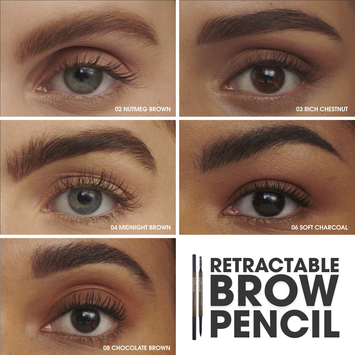 Retractable brow pencil. Inf&auml;llbar &ouml;gonbrynspenna