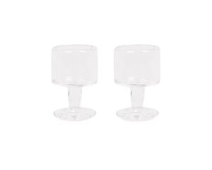 0405 Stem Glass Set of Two | Clear | Small