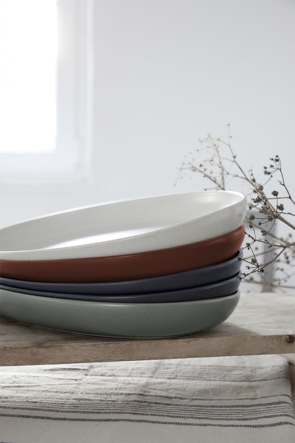 "Tallerken flat Pacifica 27 cm Seed grey Keramikk"