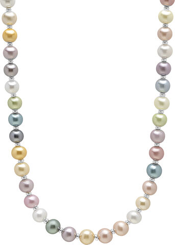 Pastel Pearl Necklace with Stainless Steel