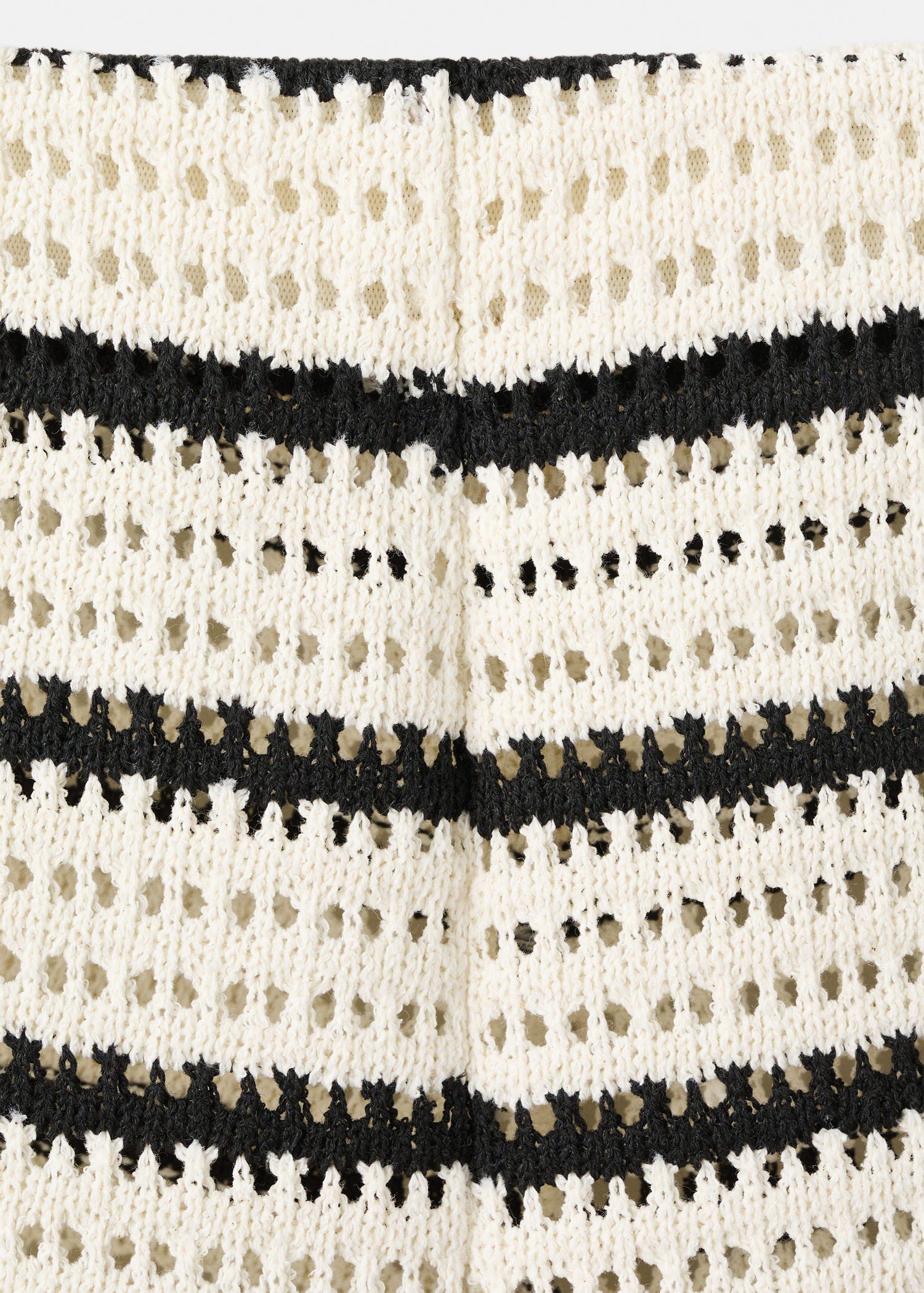 Striped crochet shorts