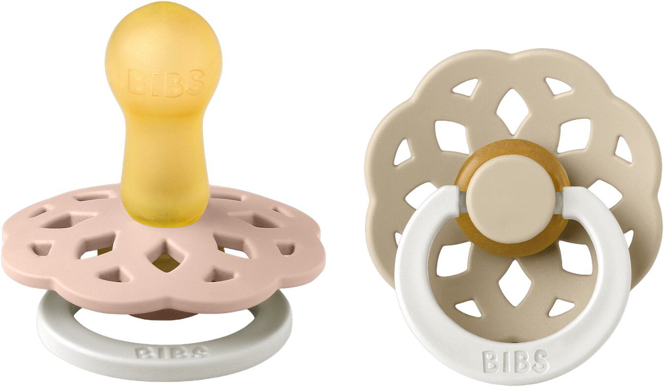 BIBS Boheme 2 PACK Latex Size 2 Blush GLOW/Vanilla GLOW