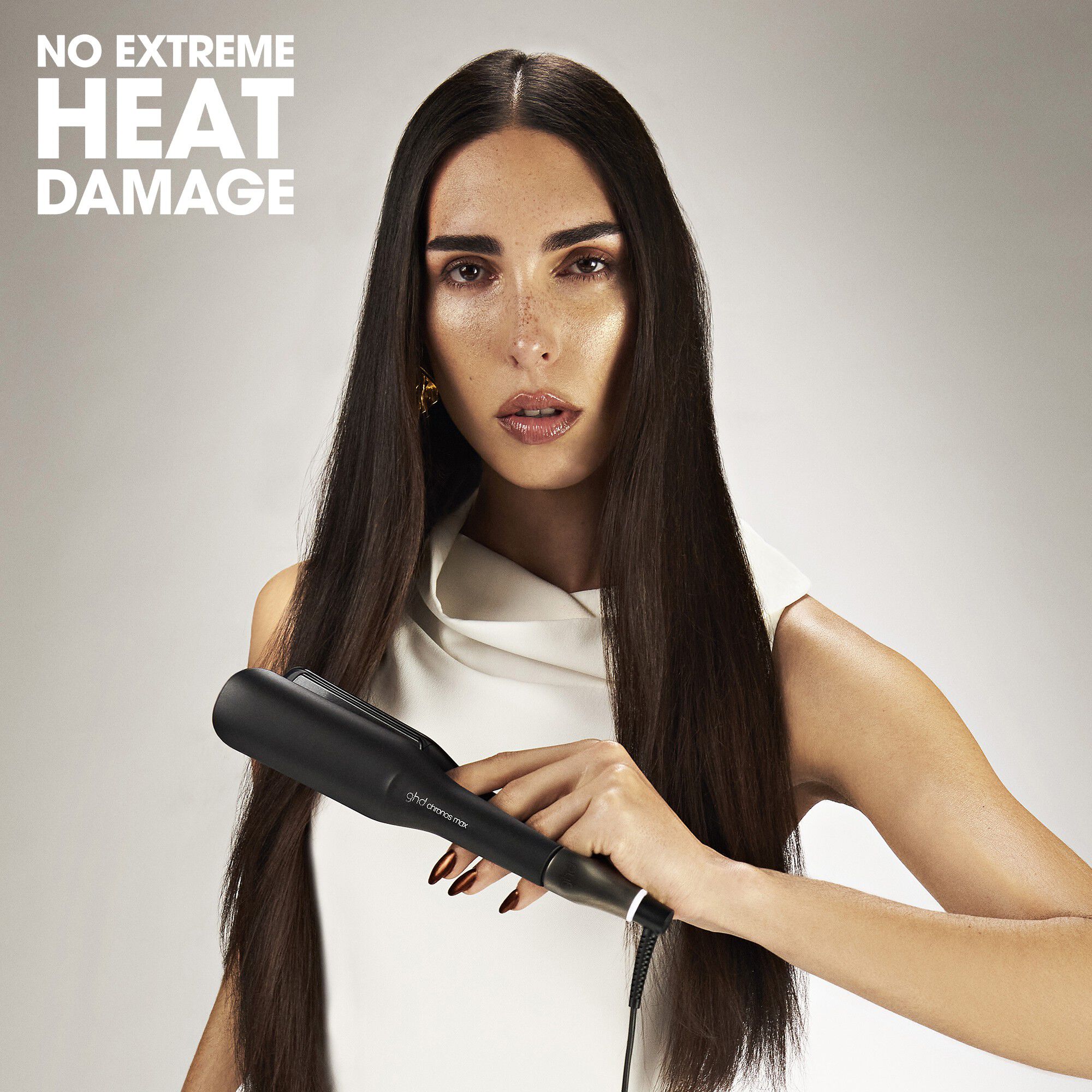 ghd Chronos Max - Wide Plate Hair Straightener Black