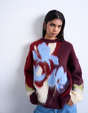 TSIVY FLOWER KNIT PULLOVER