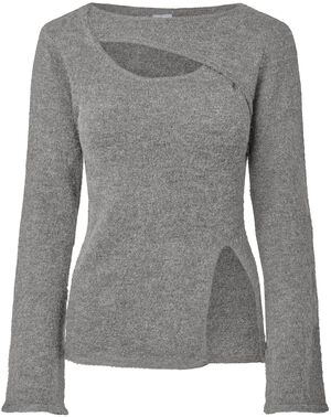 PCVALLIE LS SLIT KNIT BC