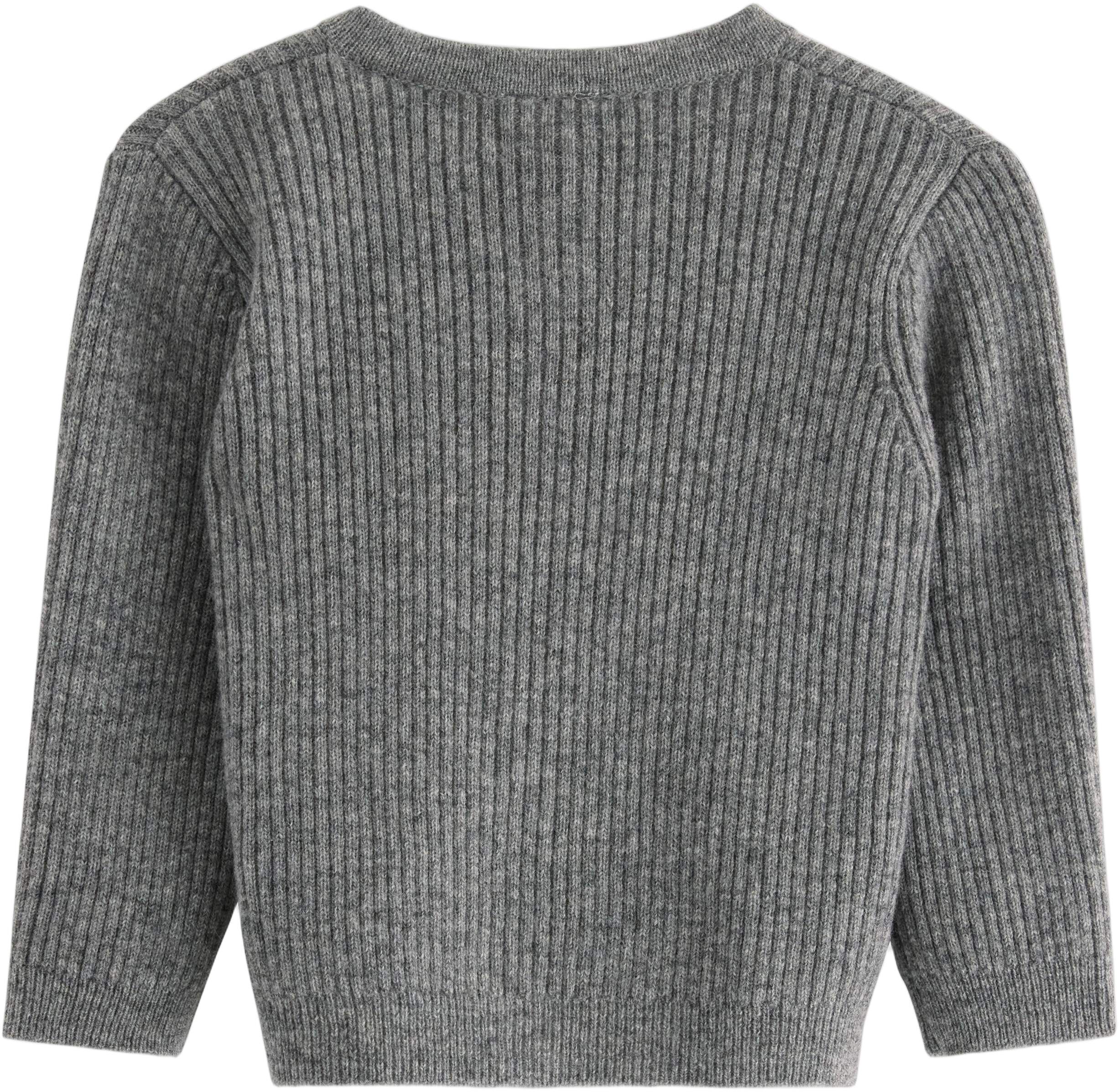 Soft rib-knit cardigan in merino wo