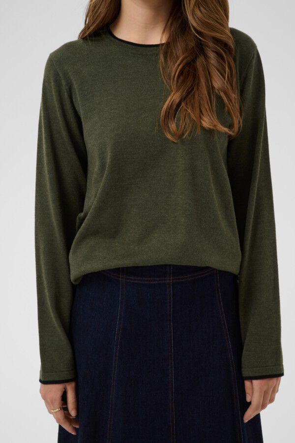 MilaSZ LS Contrast Pullover