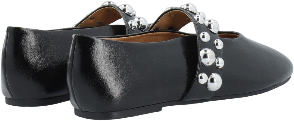BIALUNA Studded Ballet Flat Faux Leather