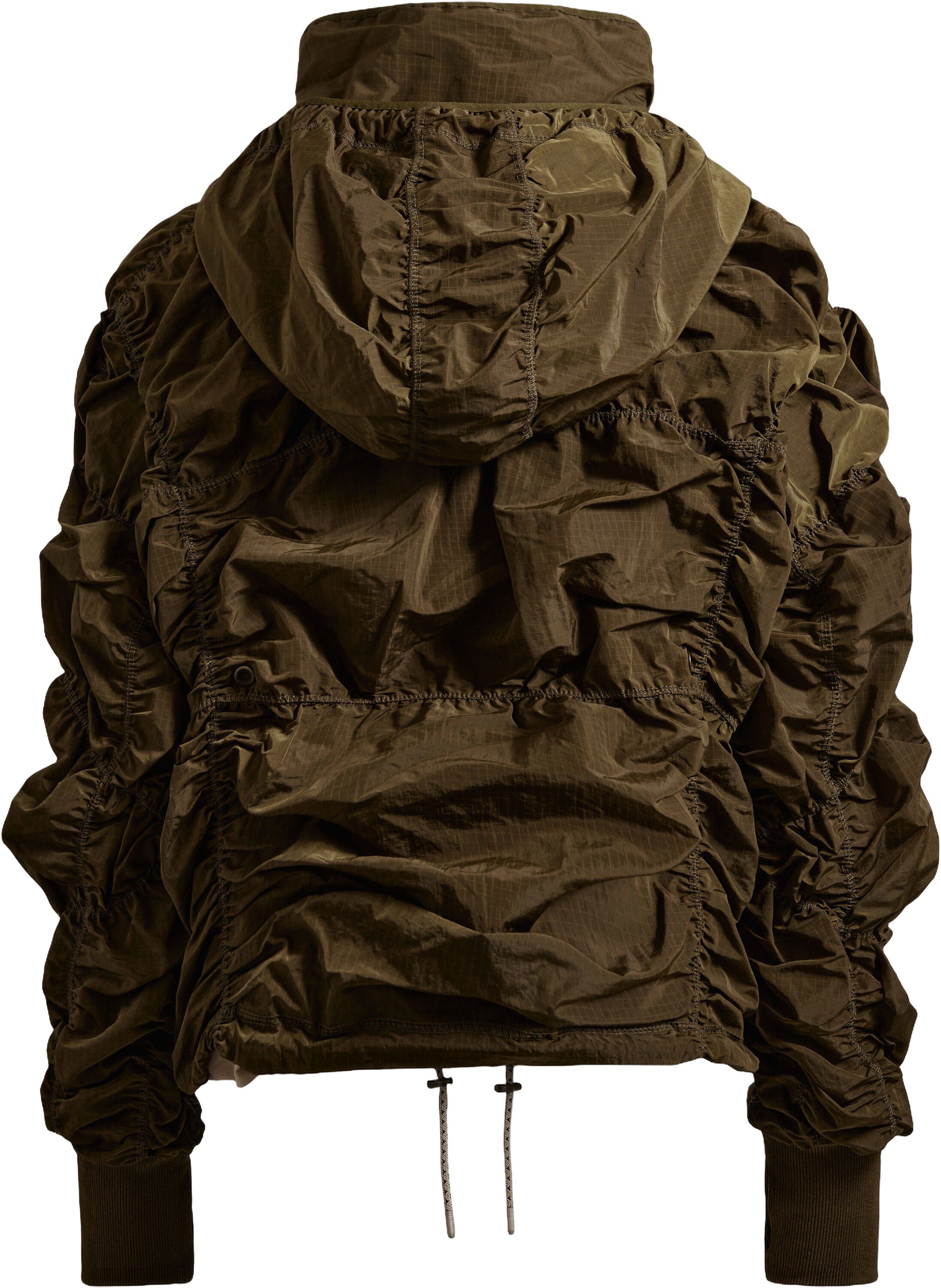 Ridge parachute jakke med aftagelig h&aelig;tte - Moss