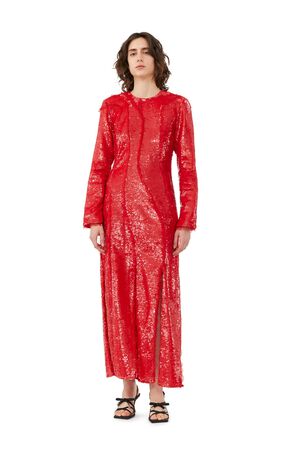 Sequins Cutline Maxi Dress