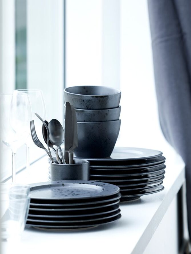 Bestik16dl mat sort Bitz