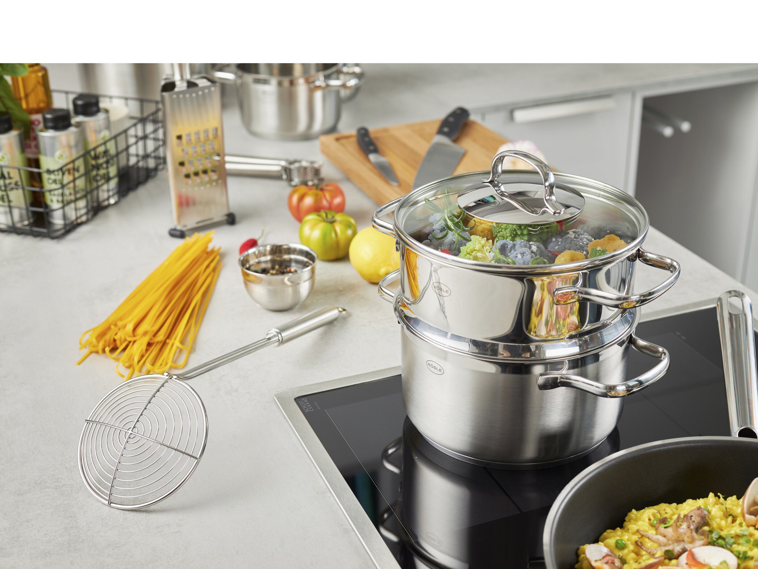 Tr&aring;dsked/frityrsked 12 x 38,5 cm St&aring;l