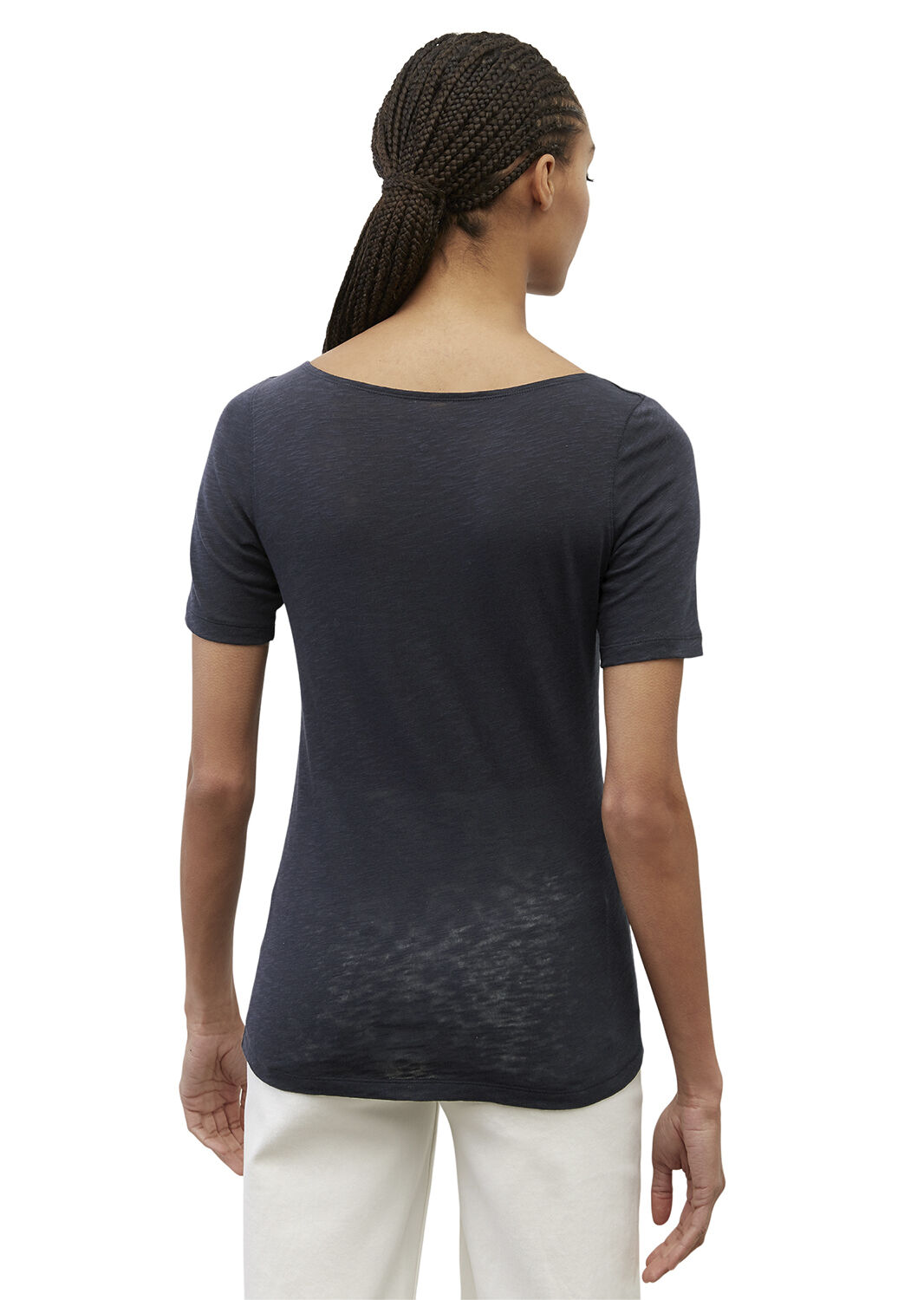 T-shirt, short-sleeve, boat-neck