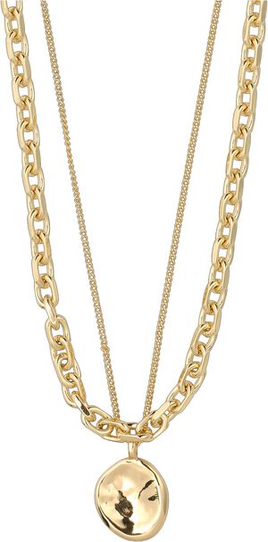 SPARKLE halskæde, 2-i-ét sæt, guldbelagt