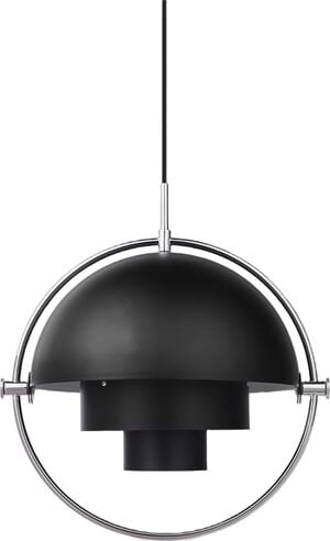 Multi-Lite Pendant - Small (Base: Chrome, Shade: Black Semi Matt)