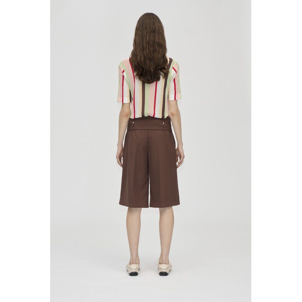 2100 Tricot Knit, Short Sleeve Crochet Polo