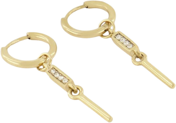 Bar earrings with rhinestone