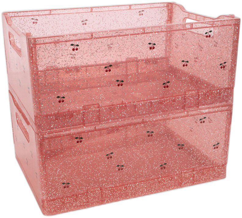 2 PACK GLITTER STORAGE BOX