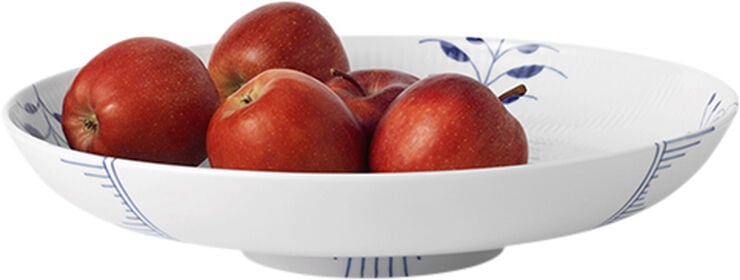 Blå Mega Riflet 34 cm Fad