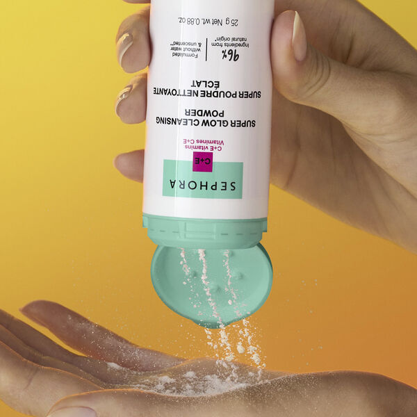 Super Glow Cleansing Powder - Vitamins C+E Face Cleanser