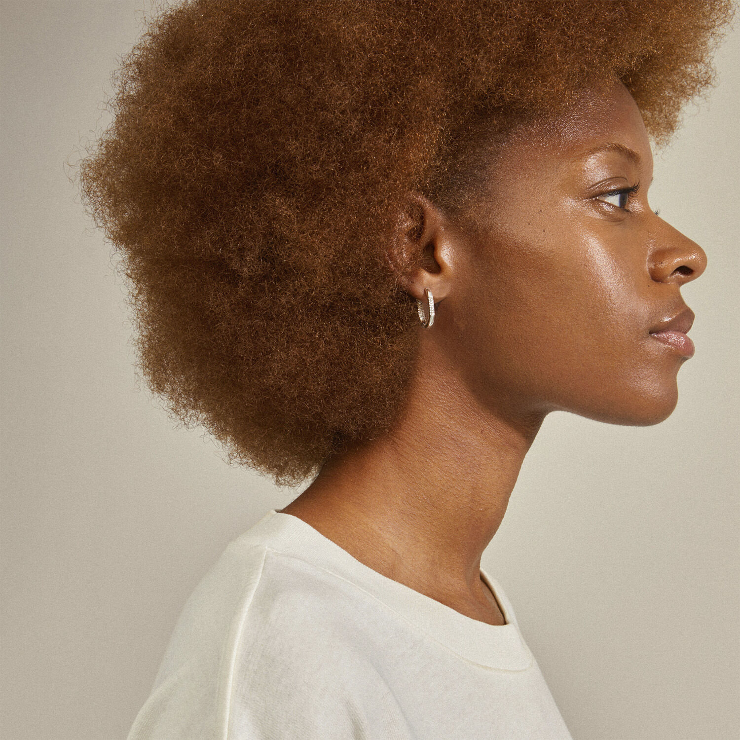 STAR recycled hoops, silver-plated