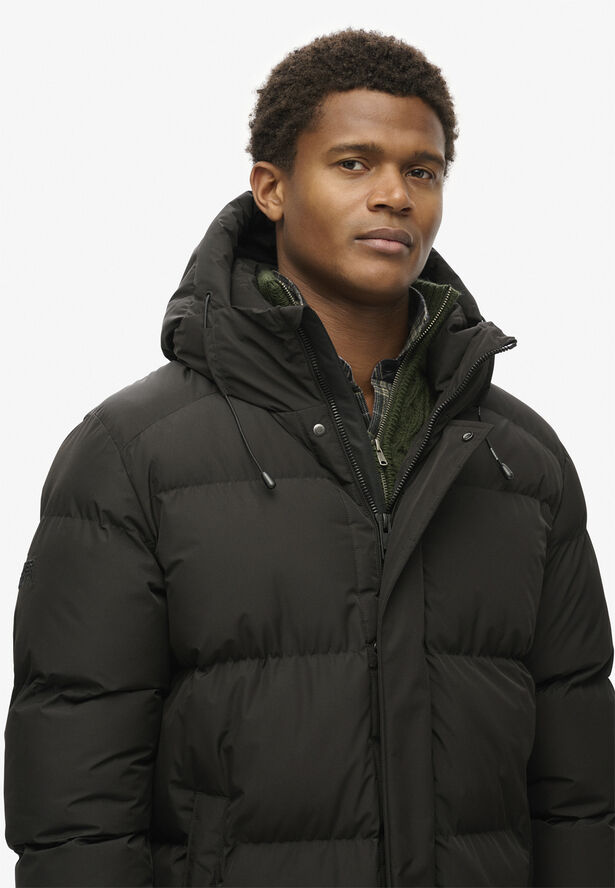 HOODED SPORTS PUFFER MID JKT